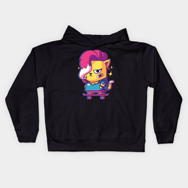 CatSoki Punkcat Kids Hoodie by CatSoki